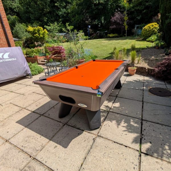 Cry Wolf Slate Bed Outdoor Pool Table – Dark Walnut