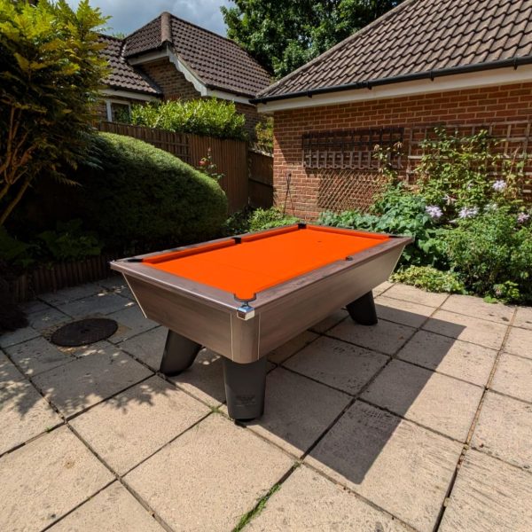 Cry Wolf Slate Bed Outdoor Pool Table – Dark Walnut