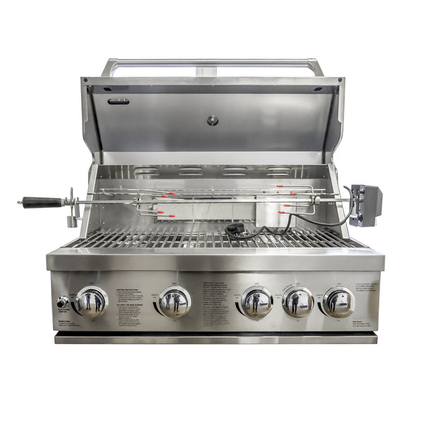 Propane grill with rotisserie hotsell