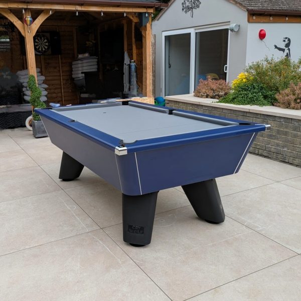 Cry Wolf Slate Bed Outdoor Pool Table – Midnight Blue