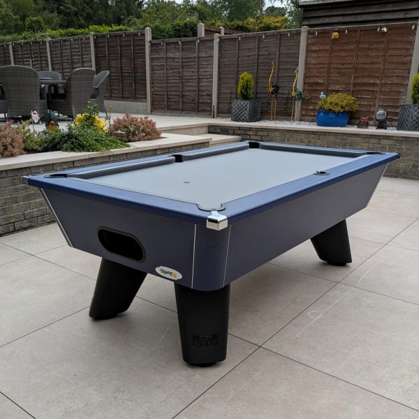 Cry Wolf Slate Bed Outdoor Pool Table – Midnight Blue