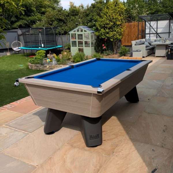 Cry Wolf Slate Bed Outdoor Pool Table - Driftwood