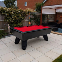 Cry Wolf Slate Bed Outdoor Pool Table – Matt Black