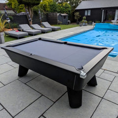 Cry Wolf Slate Bed Outdoor Pool Table – Matt Black