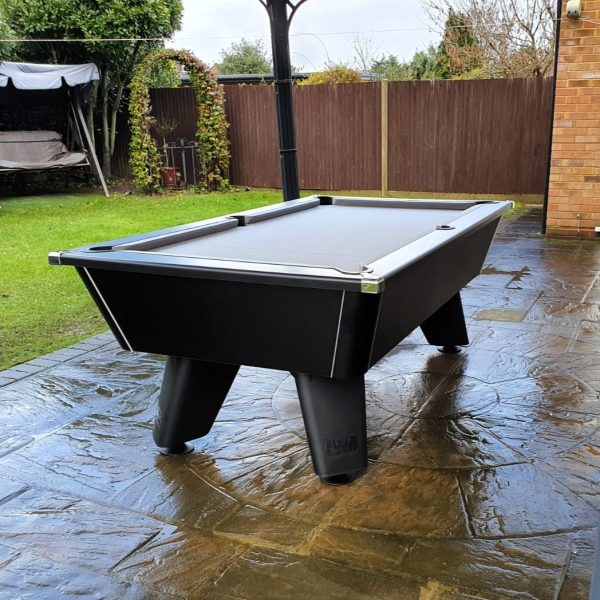 Cry Wolf Slate Bed Outdoor Pool Table – Matt Black
