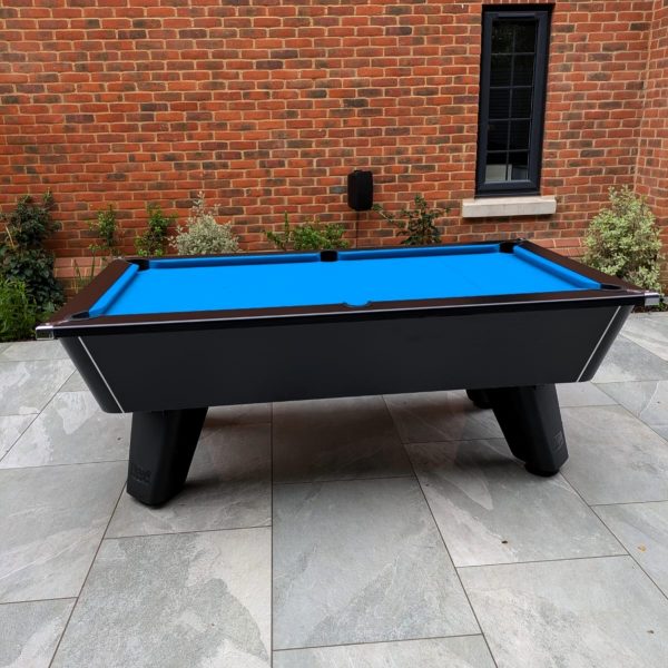 Cry Wolf Slate Bed Outdoor Pool Table – Matt Black