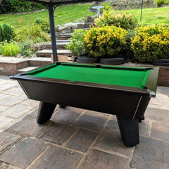 Cry Wolf Slate Bed Outdoor Pool Table – Matt Black