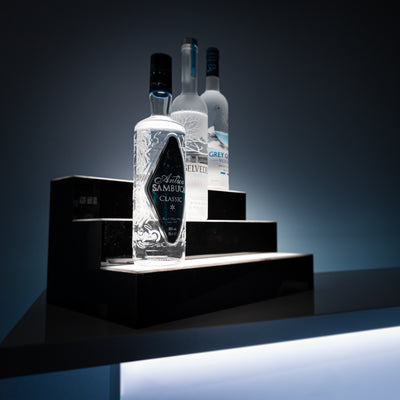 LED RGB Bottle Display Stands for Home Pubs, Bars and Man Caves