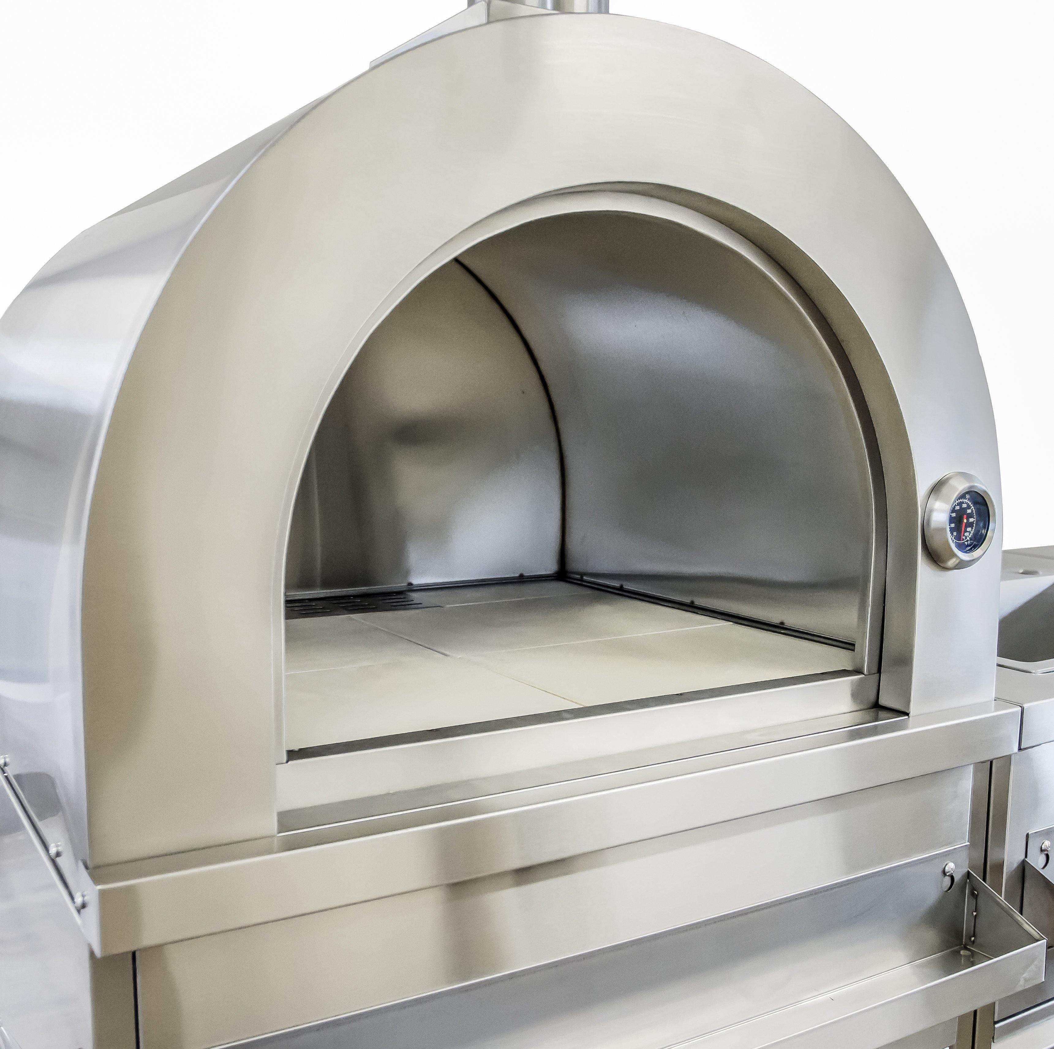 Luxe Outdoor Premium Outdoor Garden Kitchen | 6 Piece | Fully S304 Stainless Steel | Sink, Barbecue, Pizza Oven, Burner & Appliance Cabinet | - Luxe Outdoor