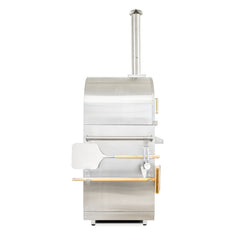 Luxe Outdoor Wood Fired Pizza Oven - Stainless Steel