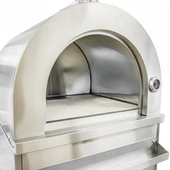 Luxe Outdoor Wood Fired Pizza Oven - Stainless Steel