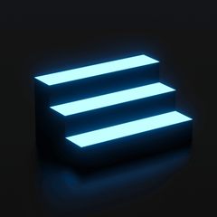 Three Tier LED RGB Bottle Display Stand for Home Pubs, Bars and Man Caves - Luxe Outdoor