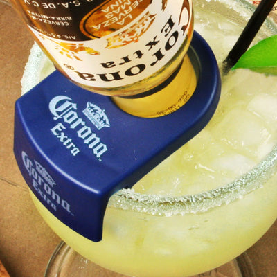 Coronarita Corona Clips for Margarita/Martini Glasses (Mexican Bulldog Drink)