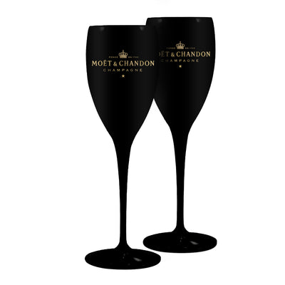 Moet & Chandon Black Champagne Flutes - Set of 2