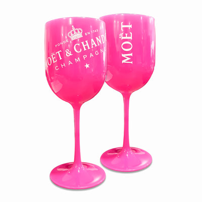 Moet & Chandon Bright Pink Ice Imperial Acrylic Glass - Set of 2