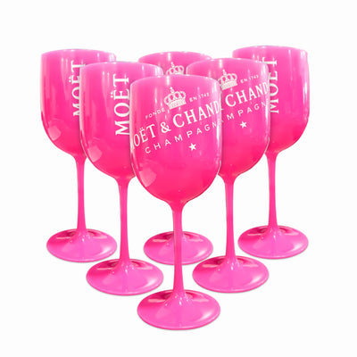 Moet & Chandon Bright Pink Ice Imperial Acrylic Glass - Set of 6