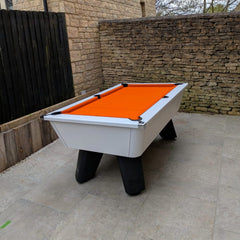 Cry Wolf Slate Bed Outdoor Pool Table – White