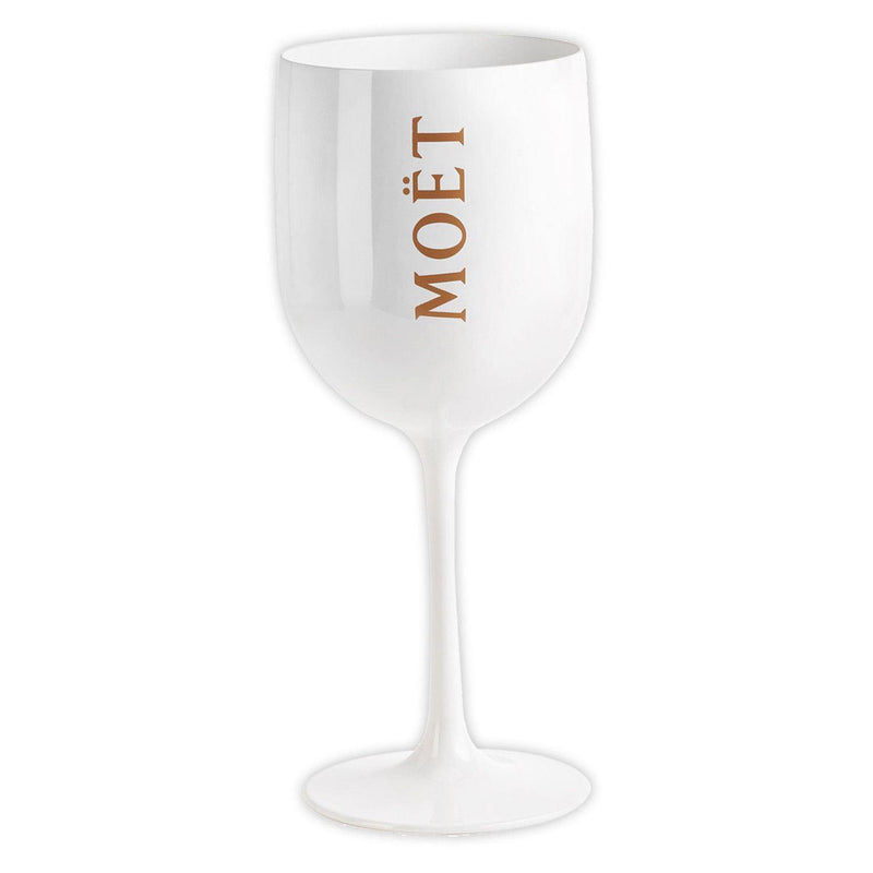 Moet & Chandon Ice Imperial White Acrylic Champagne Glasses - Single Glass - Luxe Outdoor