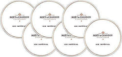 Moet & Chandon Ice Imperial Champagne Acrylic Glass Pair with Paper Coasters - Set of 6 Glasses - Luxe Outdoor