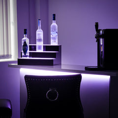 LED RGB Bottle Display Stands for Home Pubs, Bars and Man Caves