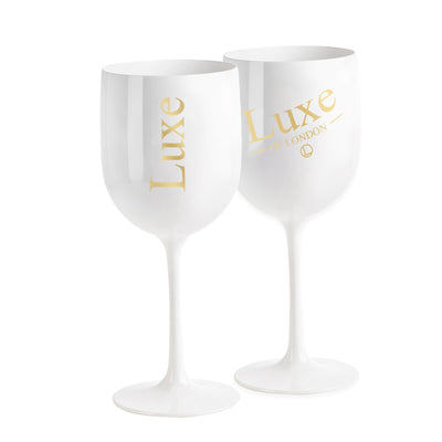 Luxe of London Premium White Acrylic Limited Edition Champagne Glasses (2)