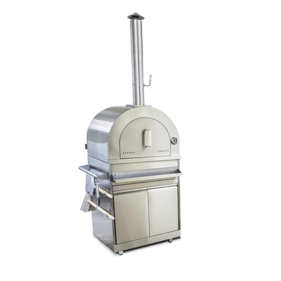 Luxe Outdoor Wood Fired Pizza Oven - Stainless Steel