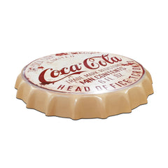 Coca Cola White Metal Bottle Top - 30cm - Luxe Outdoor