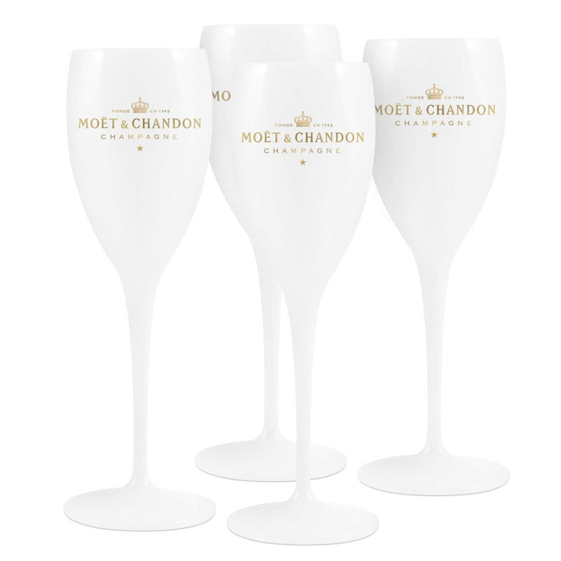 Moet & Chandon White Champagne Flutes - Set of 4 - Luxe Outdoor