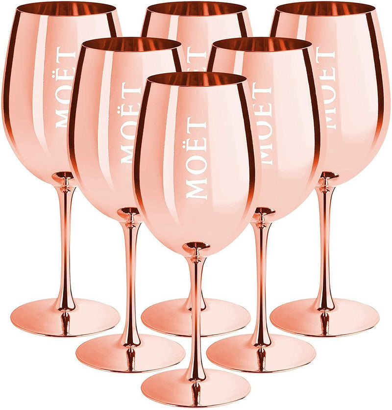 Moet & Chandon Limited Edition Ibiza Imperial Pure Glass Champagne Glass Rose Gold - Set of 6 Glasses - Luxe Outdoor