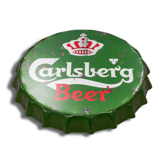 Carlsberg Beer Vintage Metal Bottle Top - 30cm - Luxe Outdoor